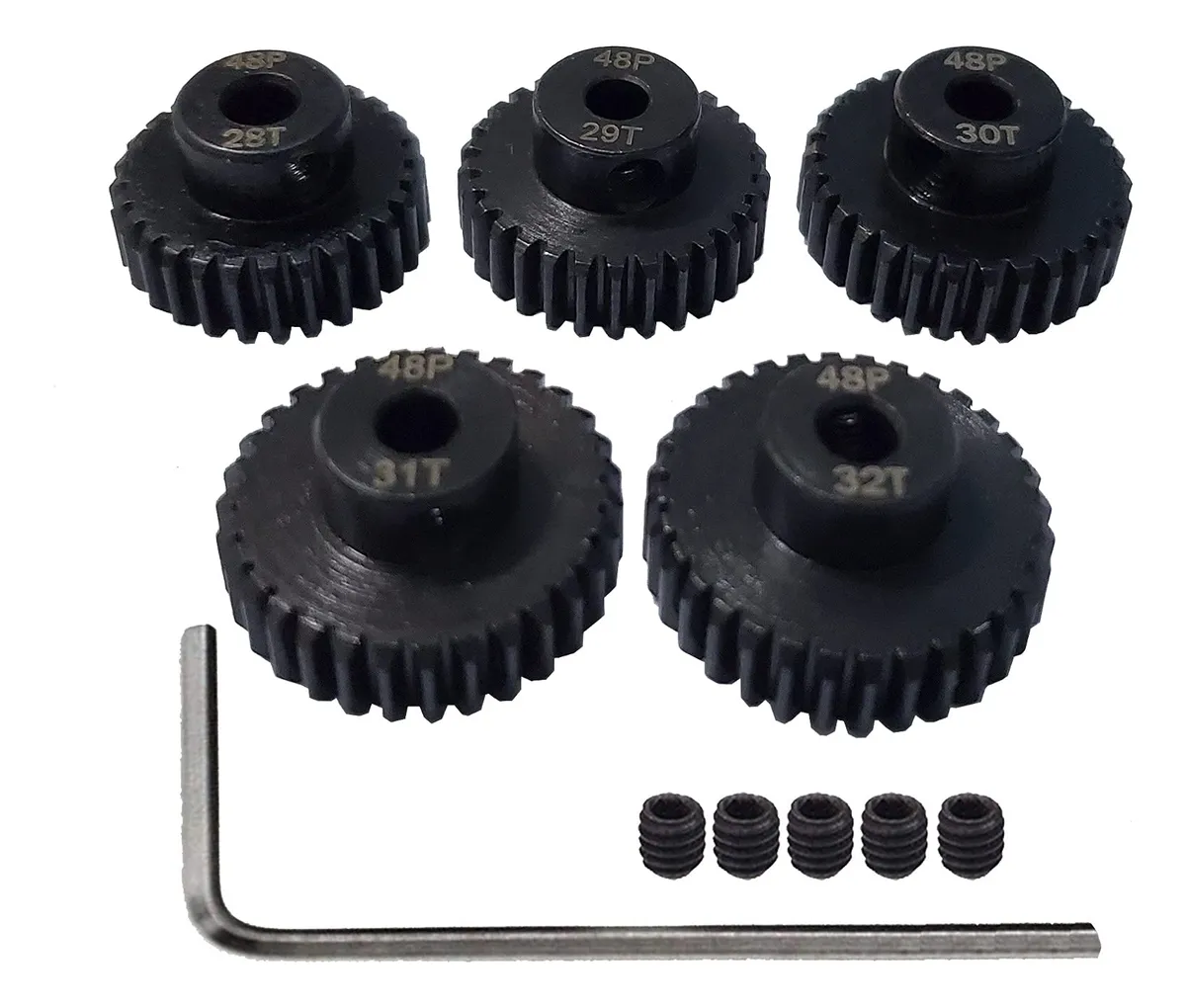 Engranajes de Piñón de Acero para Motor RC 1/10 Sin Escobillas - Transmisión Duradera y de Alto Rendimiento para Modelismo y Carreras
