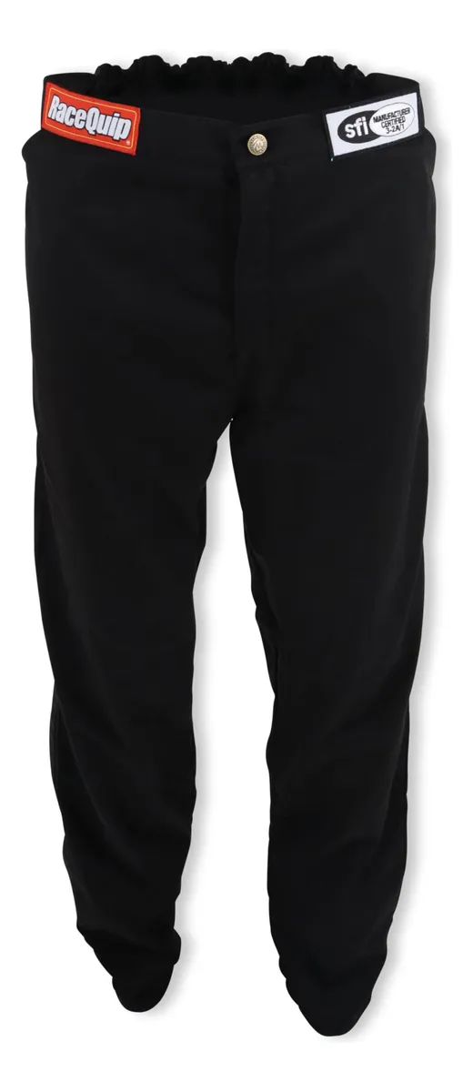 Pantalones de Carreras Ignífugos SFI 3.2A/1 Negro - Protección Profesional para Pilotos y Competición Automovilística - Talla Ajustable