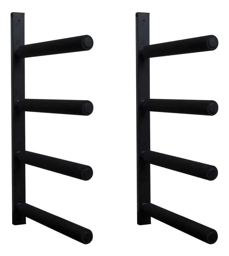 Estante Horizontal Negro para Tabla de Surf y SUP | Soporte de Pared Resistente y Seguro para tu Equipo Acuático | Diseño Minimalista y Funcional