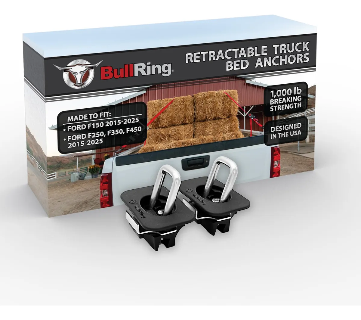 Anclajes de Amarre Retráctiles para Camiones Ford (2015-2025) - Sistema de Sujeción Seguro y Duradero para Carga - Fácil Instalación