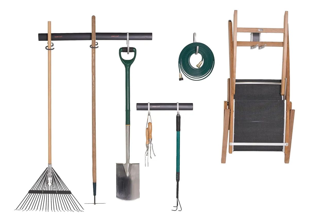 Organizador de Cochera Neatfreak 12 Piezas: Solución de Almacenamiento Robusta y Versátil para Garaje, Hogar y Taller | Duradero y Fácil de Instalar