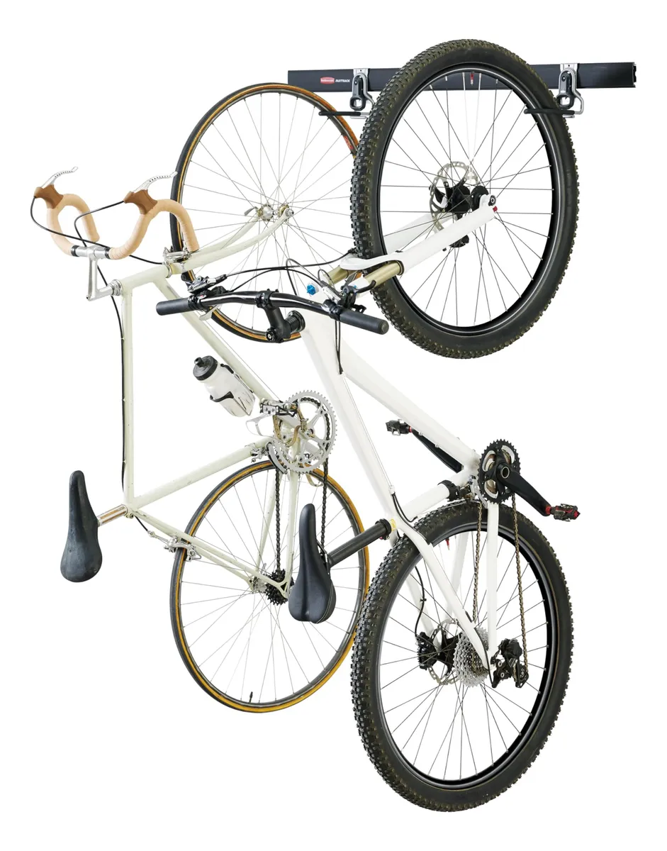 Kit 3 Piezas Almacenamiento Bicicletas Cochera Negro - Solución Organizador Pared Resistente para Bicicletas y Accesorios - Maximiza Espacio Garaje