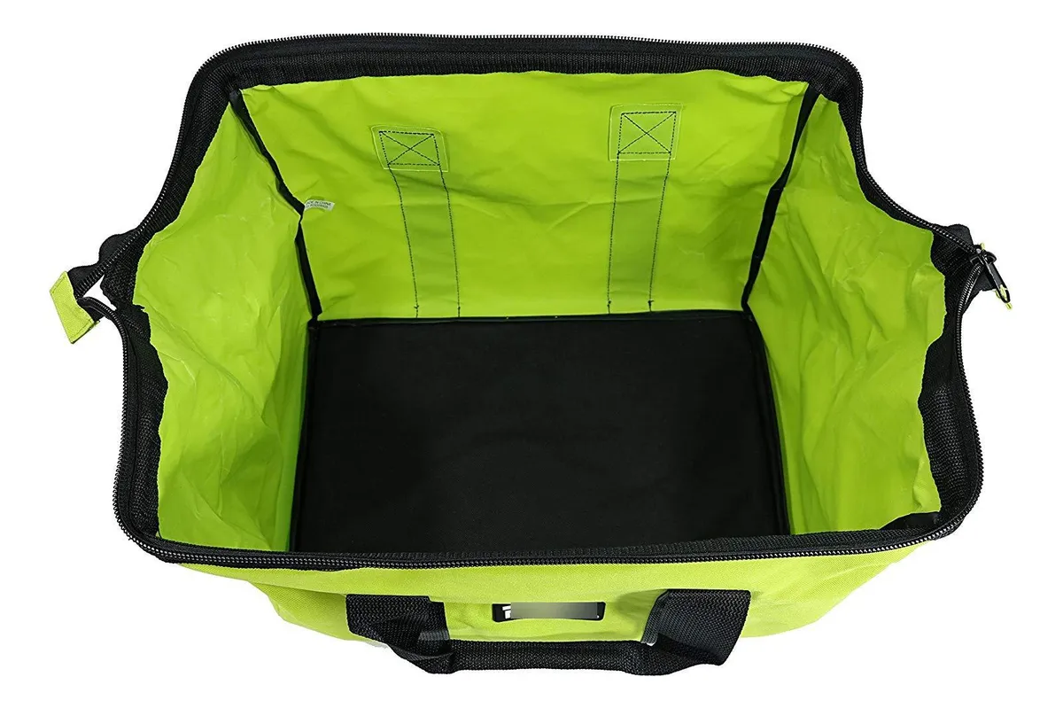 Bolsa Contratista Plegable Boca Ancha Cremallera Edición Limitada - Diseño Tela Resistente - Ideal Herramientas Construcción Obras - Almacenamiento Profesional Portátil