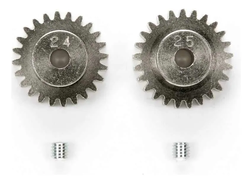 Piñón de Engranaje Tamiya 50477 para Modelismo RC | Disponibles en 24T y 25T | Componente de Transmisión de Alta Durabilidad para Vehículos a Escala
