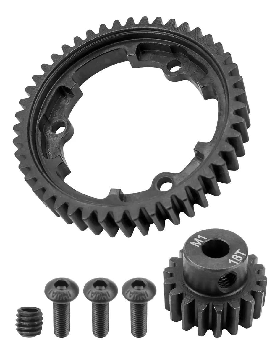 Engranaje Piñón Motor 46T de Acero Endurecido para Traxxas | Durabilidad y Rendimiento Mejorado | Repuesto RC de Alta Calidad