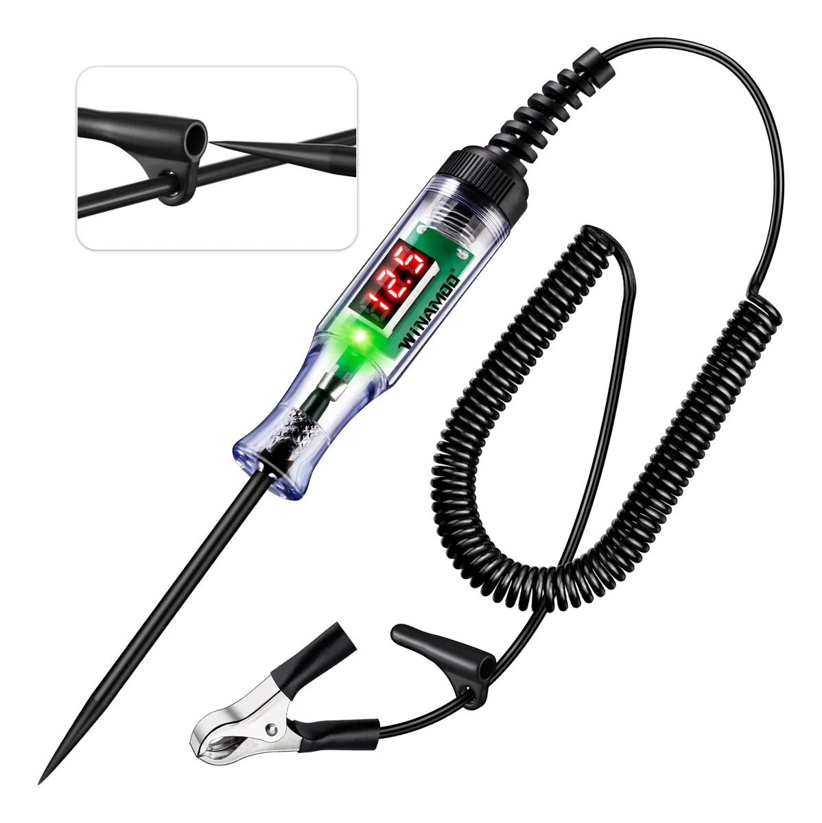 Comprobador de Voltaje Automotriz LED Digital 3V a 48V - Herramienta de Diagnóstico Profesional para Mecánica y Electrónica Vehicular | Detector de Circuito Eléctrico Preciso