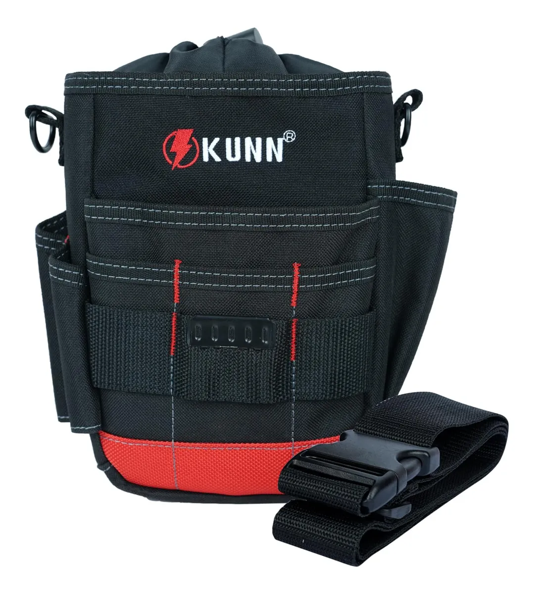 Bolsa de Herramientas Pequeña para Cinturón - Roja Versátil y Compacta para Profesionales y Aficionados - Fácil Acceso a tus Herramientas Esenciales