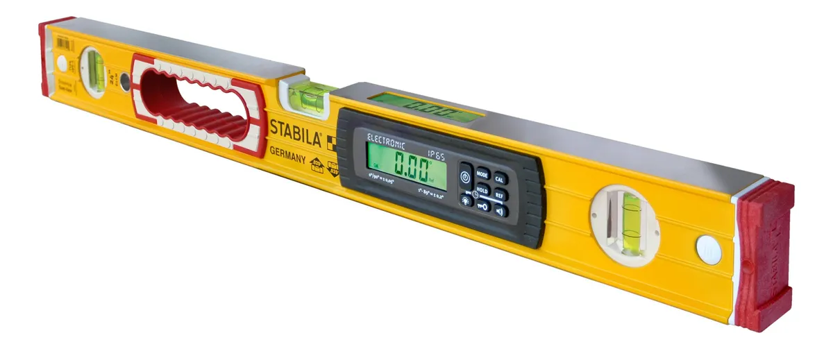 Nivel Electrónico Profesional 24 Pulgadas L, Precisión Digital, Medición Robusta para Construcción y Carpintería, Color Amarillo Brillante - Ideal para Trabajos de Obra