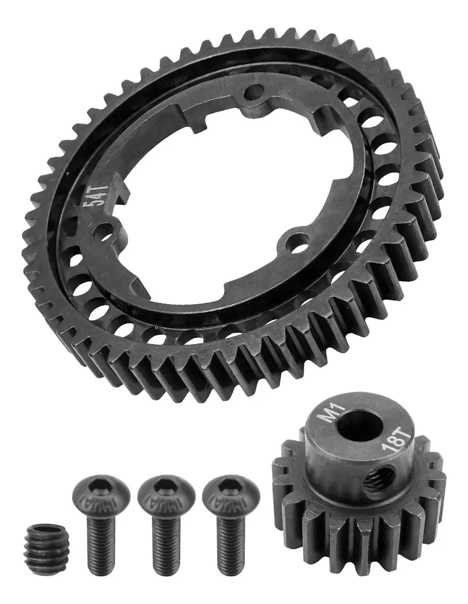 Piñón Engranaje 54 Dientes Acero Endurecido para Motor Traxxas - Repuesto Alta Durabilidad y Rendimiento RC