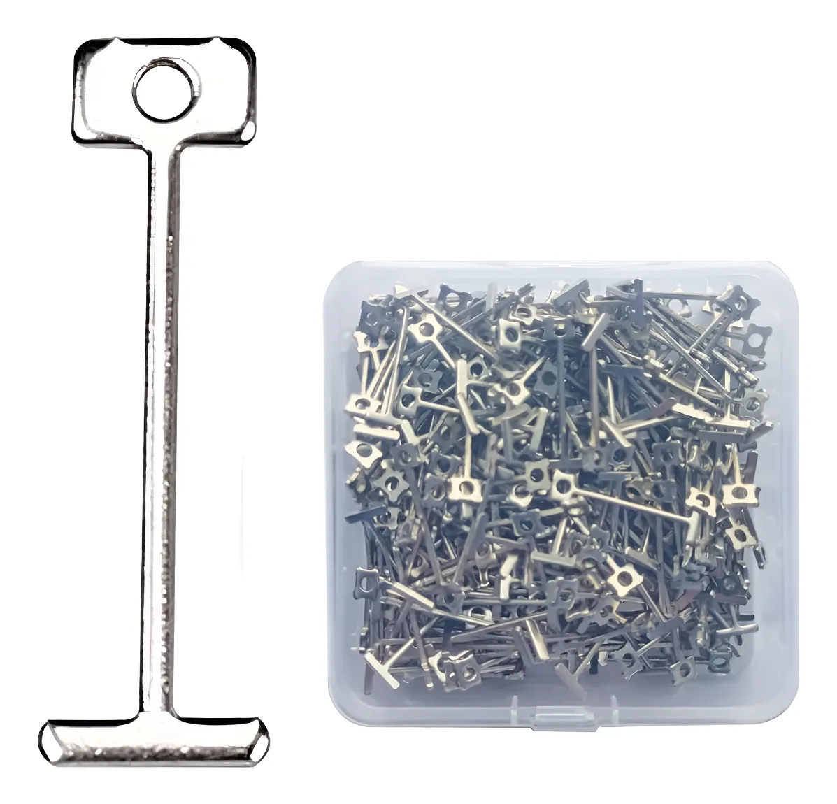 300 Agujas de Acero Inoxidable para Nivelación de Azulejos - Repuestos de Alta Calidad Silver para Instalación Profesional de Baldosas Cerámicas