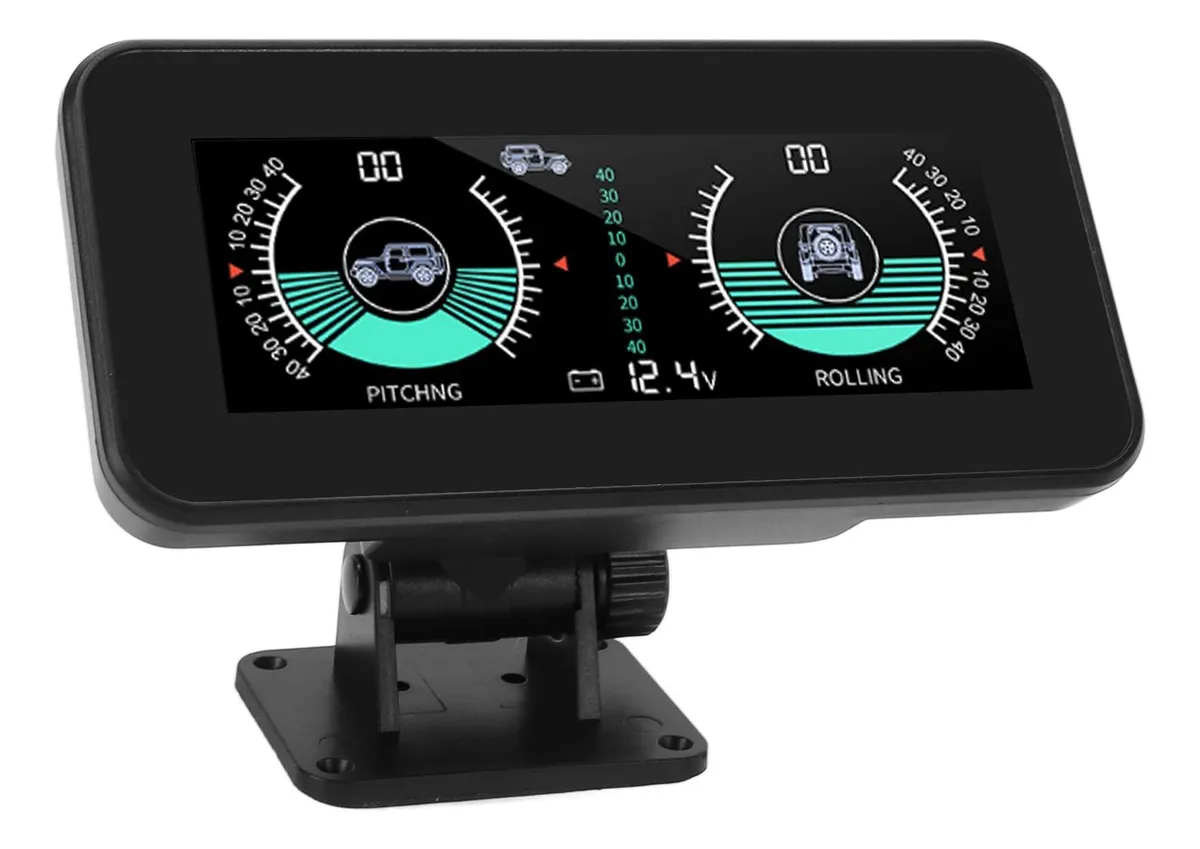 Medidor de Inclinación y Nivel para Automóvil con Alerta HUD - Monitor de Ángulo de Descenso y Ascenso Preciso para Vehículos