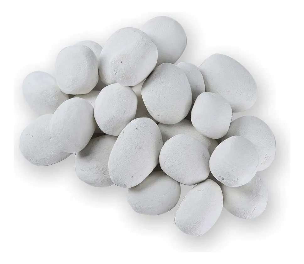 Troncos Decorativos de Cerámica Blancos para Chimeneas y Hogueras | Ambiente Cálido y Seguro | Sin Medidas Específicas
