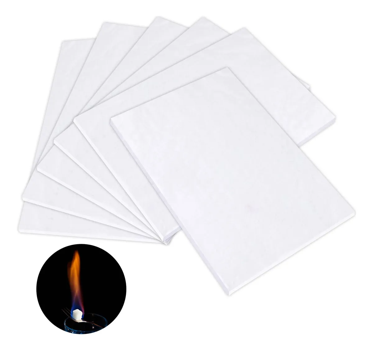 Lana Cerámica para Chimeneas de Bioetanol | Material Ignífugo y Duradero | Uso Seguro y Eficiente | Paquete 6 Unidades | Color Blanco