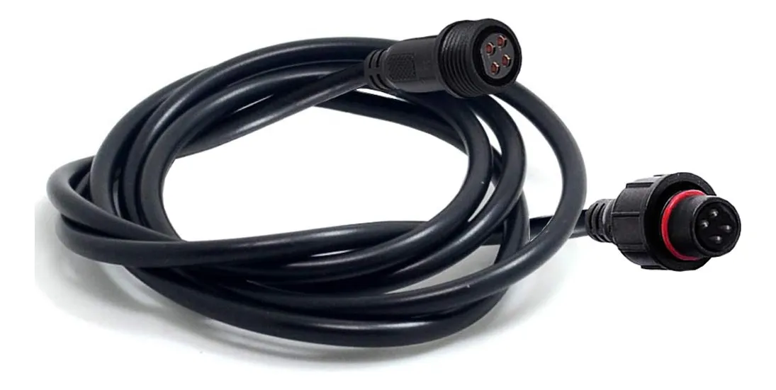 Cable de Extensión Impermeable 4 Pines para Luces Solares | Conexión Segura y Duradera para Exteriores | Resistente a la Intemperie