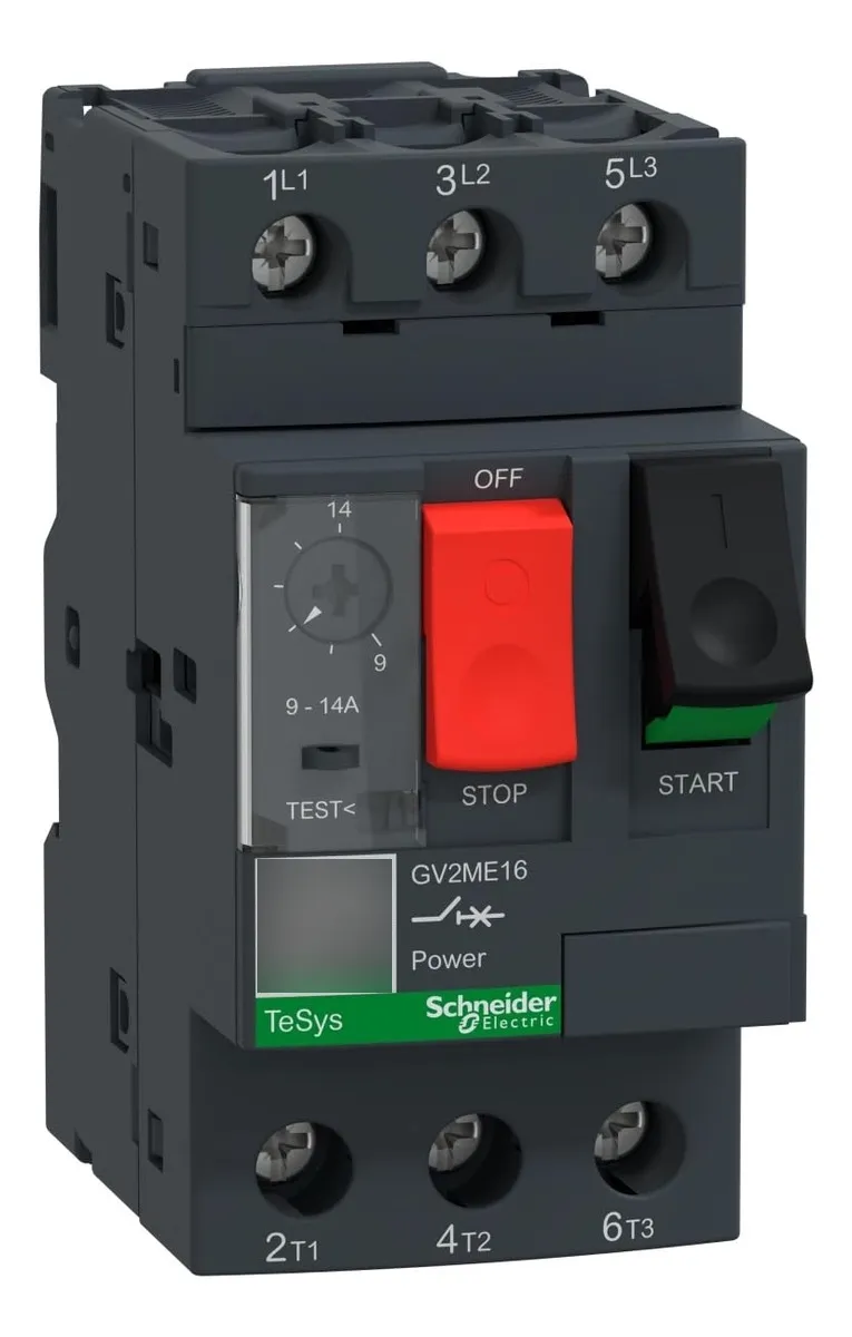 Interruptor Térmico Magnético Ajustable 9A-14A con Terminales de Abrazadera - Protección Eléctrica Fiable y Versátil para Equipos Industriales y Domésticos