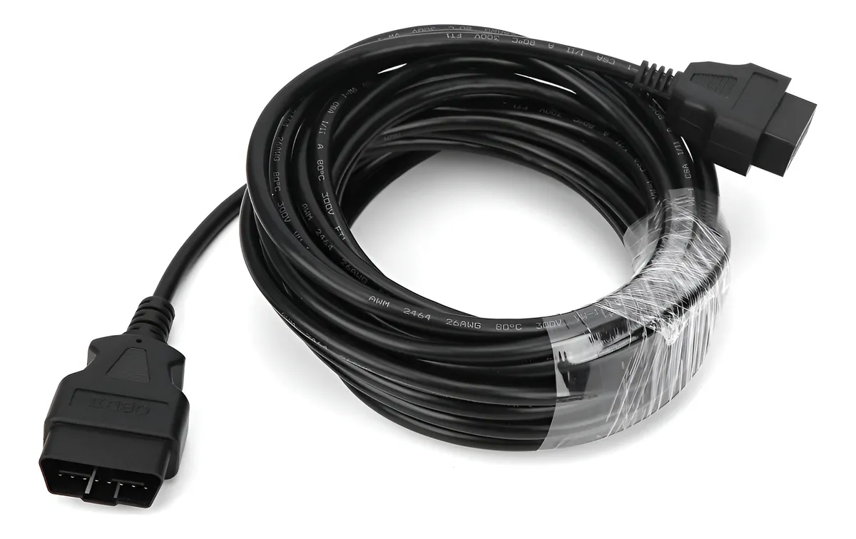 Adaptador OBDII Conector Macho Hembra 16 Pines Cable de Extensión Universal para Diagnóstico Vehicular - Herramienta Esencial para Mecánicos y Entusiastas del Automóvil
