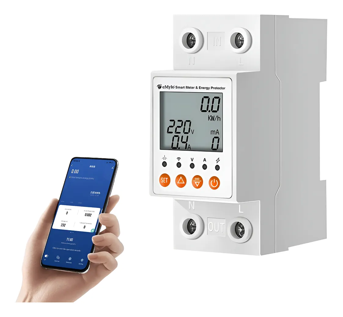 Disyuntor Inteligente WiFi 63A Con Monitor De Energía Y Control Remoto, Compatible Con Tuya, Para Gestionar Tu Consumo Desde El Móvil