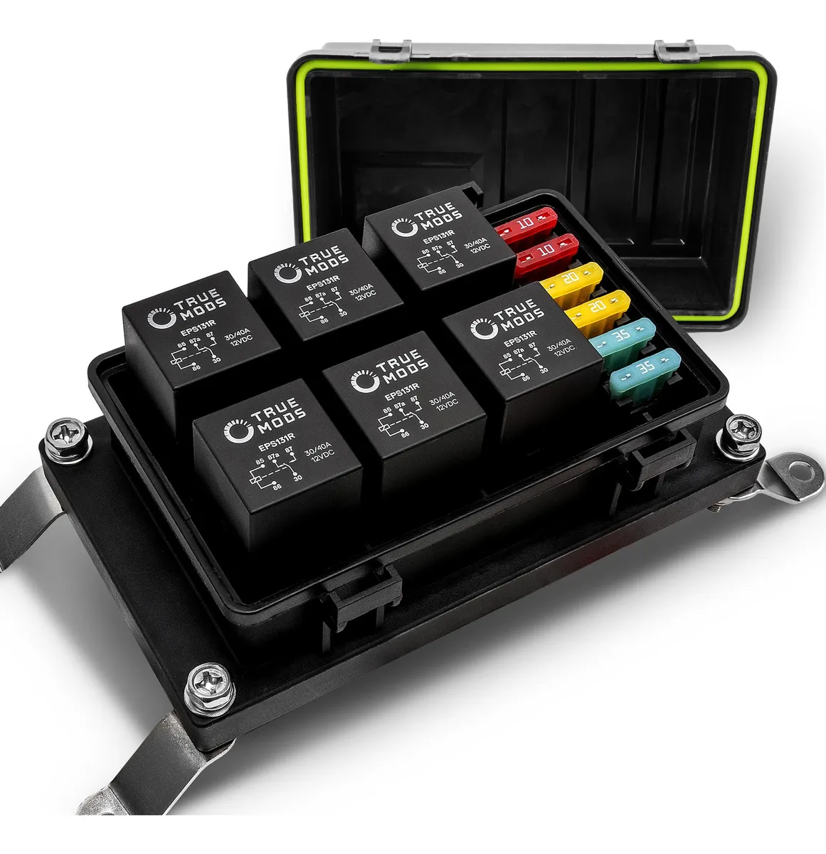 Kit Bloque Caja Portafusibles 5 Pines 12V Universal con Soporte para Relés ATC | Solución Eléctrica para Vehículos y Proyectos DIY