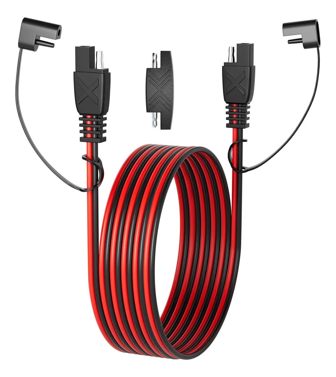 Cable de Extensión SAE 16 AWG para Panel Solar, 15 Pies de Largo - Conector Rápido para Sistemas Fotovoltaicos y Baterías