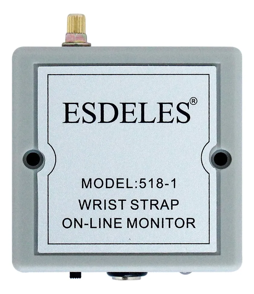 Probador de Correa de Muñeca Antiestática ESD 518-2 | Verificación Precisa de Continuidad y Resistencia | Herramienta Esencial para Protección Electrónica