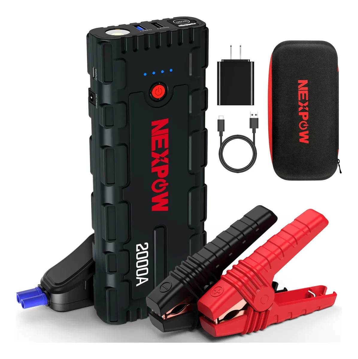 Arrancador De Batería Portátil 2000A 12V con Carga Rápida: Solución de Emergencia para Coche, Moto y Más. Potencia y Fiabilidad Donde lo Necesites.