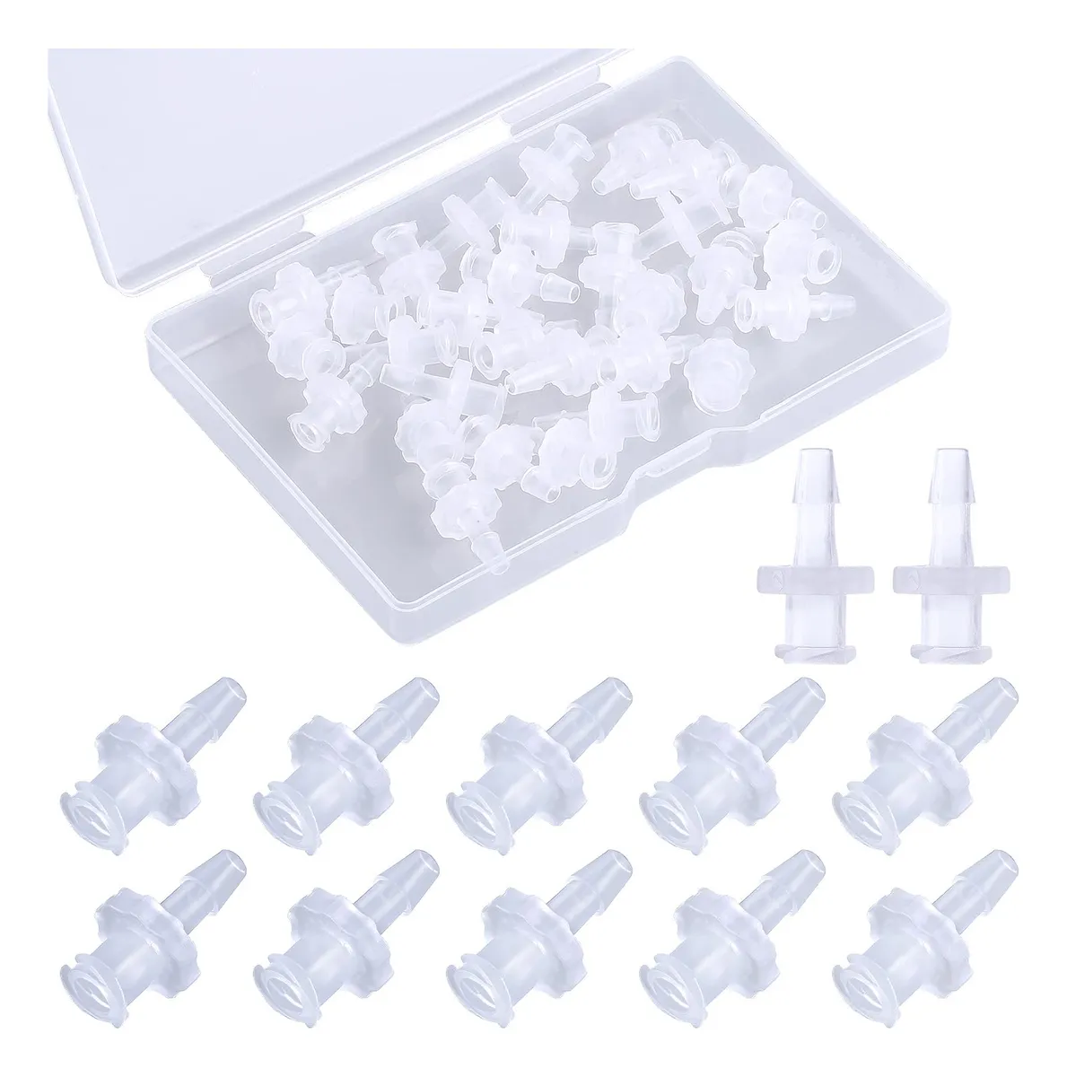 Adaptador de Jeringa Luer Lock Transparente 30 Unidades 0ml - Conexión Segura para Diversos Usos Médicos y Laboratorio
