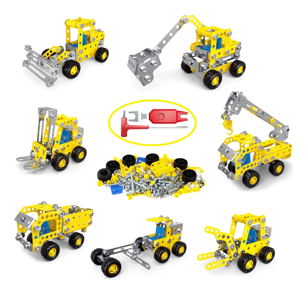 Juguete STEM 7 en 1 para Niños: Bloques de Construcción Educativos 180 Piezas. Fomenta la Creatividad y Habilidades de Ingeniería. Regalo Divertido para Pequeños Inventores.