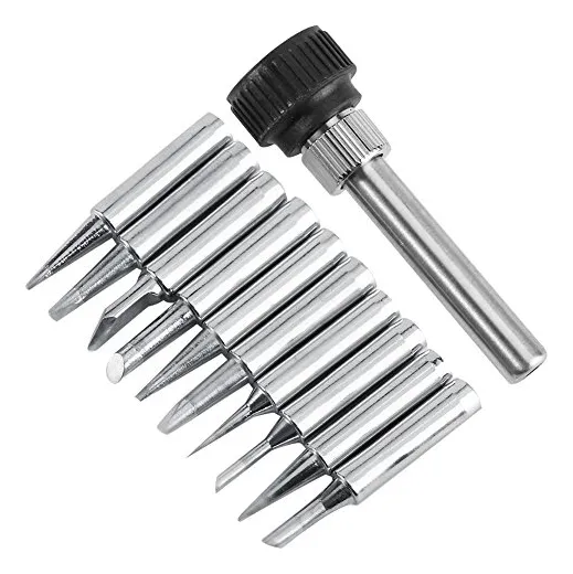 Base Soldador Sin Plomo Juego Puntas Hierro Reemplazables para Estación Soldadura Profesional, Alta Durabilidad, Fácil Instalación