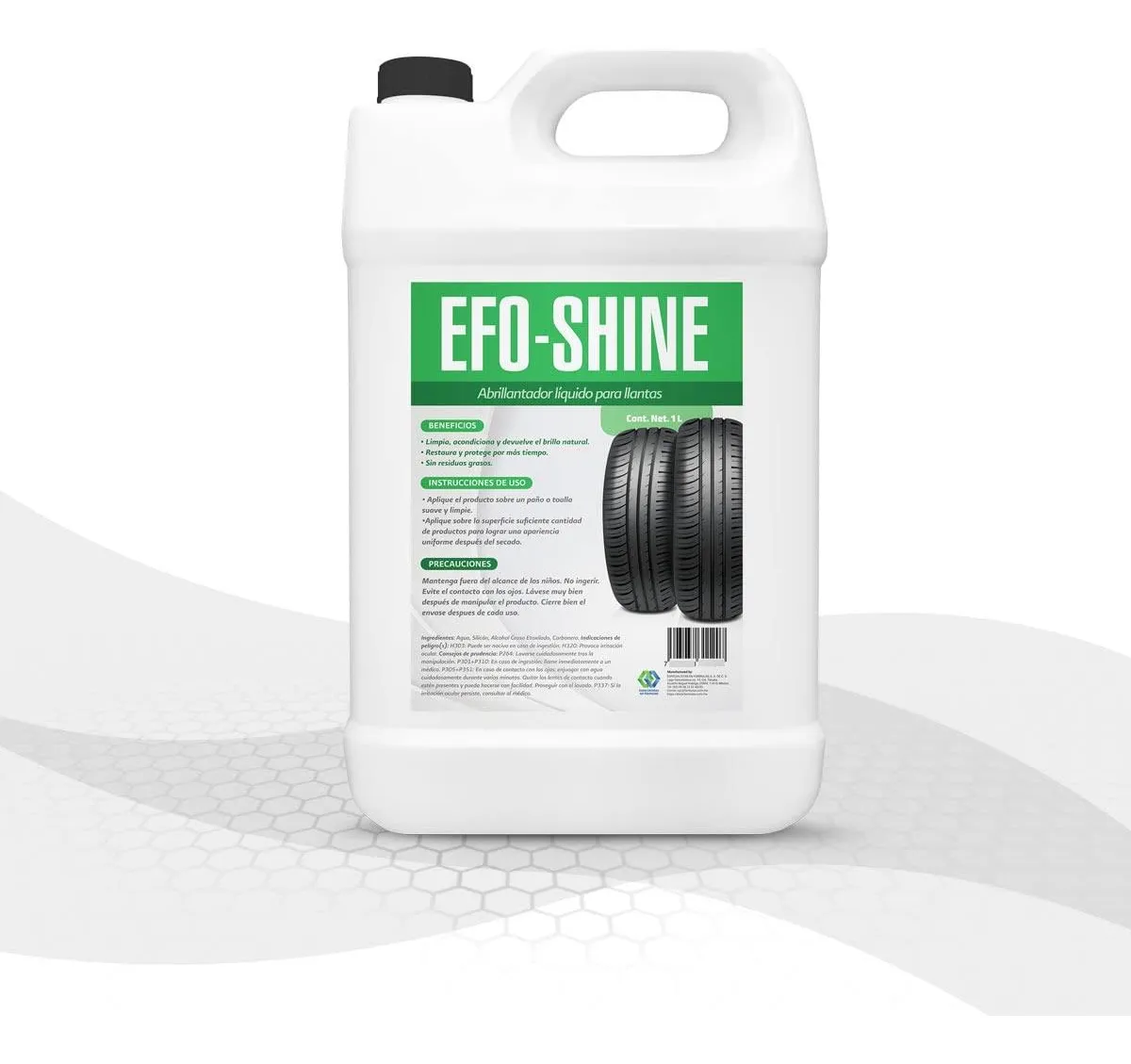 Abrillantador de Llantas Efo-Shine 1L: Limpia, Protege y Brilla tus Neumáticos para un Acabado Impecable y Duradero