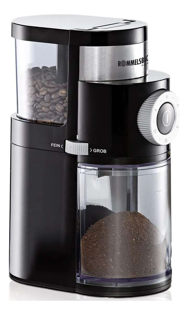 Molinillo de Café Eléctrico EKM 200 Negro - Potencia 110W para Café Fresco y Aromático | Molinillo Molido Perfecto | Diseño Moderno Negro Mate