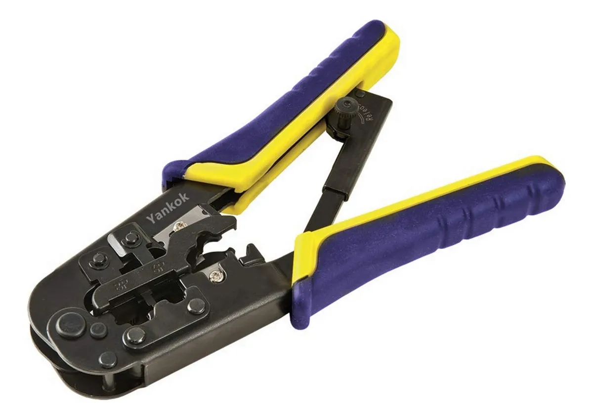 Crimpadora Profesional RJ45 RJ12 RJ11 para Cables Ethernet y Redes | Herramienta Multifuncional de Alta Calidad para Instalaciones
