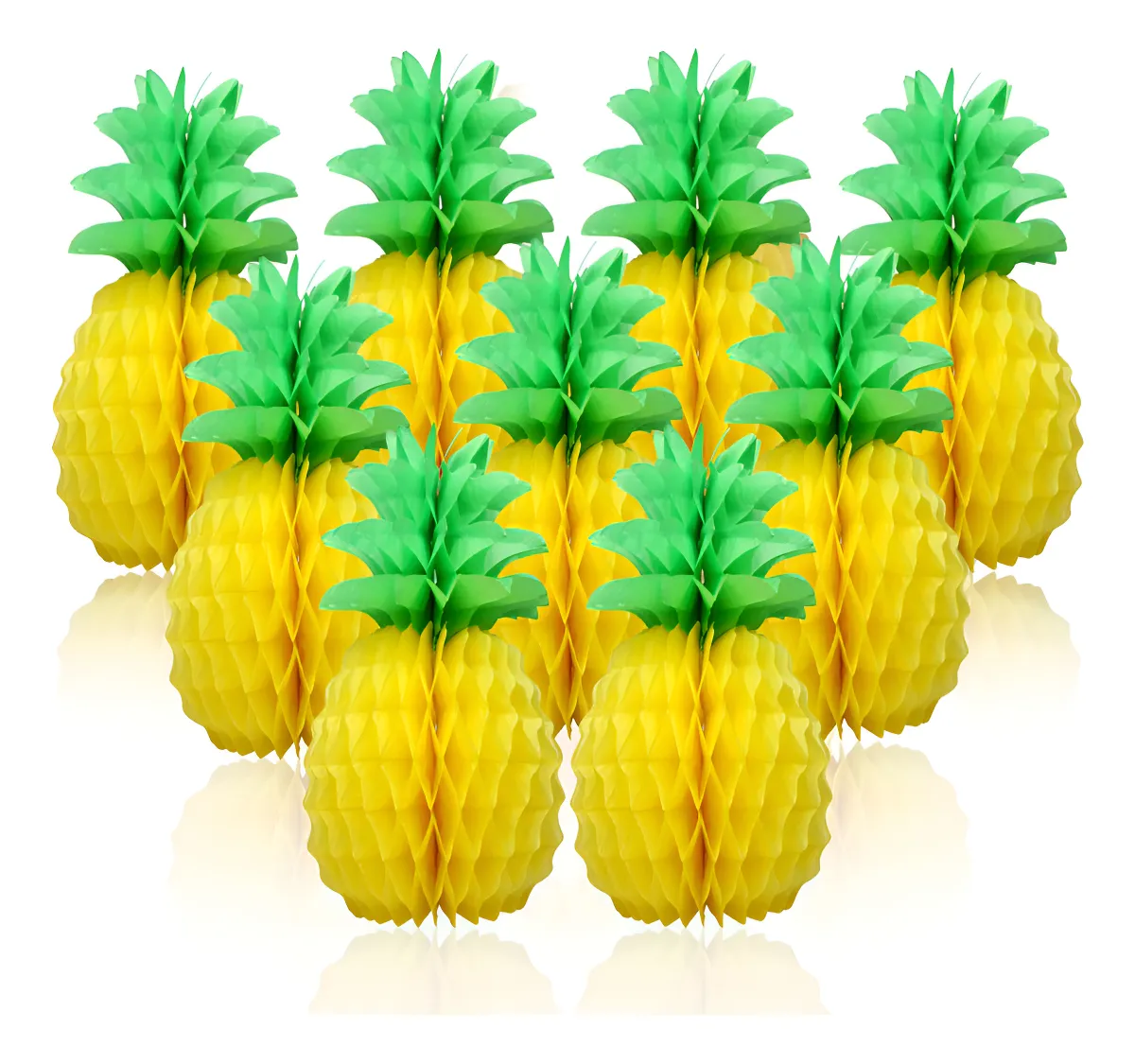 Pack 10 Piñas Decorativas Hawaianas 35.5 Cm - Perfectas para Fiestas ...