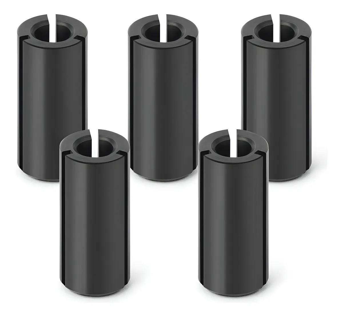 Kit 5 Adaptadores Reductores de Enrutador para Router - Conversión de 1/2 a 1/4 Pulgada - Precisión y Durabilidad para tus Proyectos de Carpintería y Bricolaje