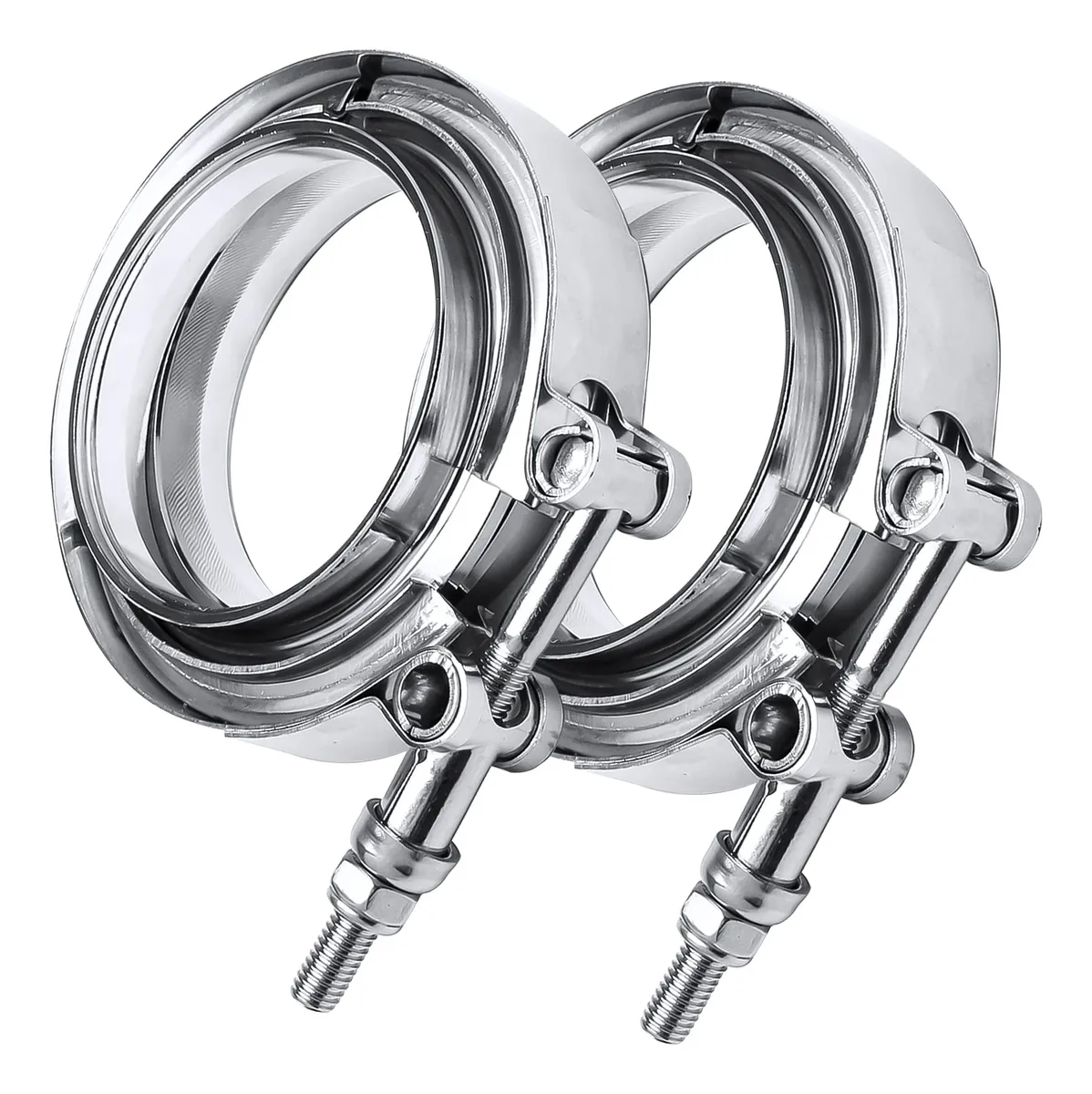 Abrazadera Banda V Acero Inoxidable para Tubos de Escape Racing - Alta Resistencia y Durabilidad para Montaje Seguro de Sistemas Deportivos