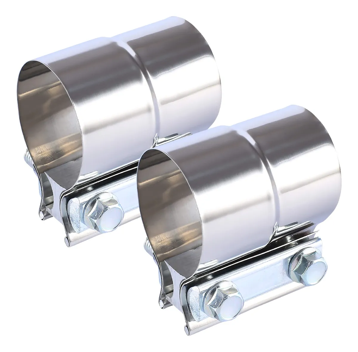 Abrazadera de Escape Universal 2.75 Pulgadas Acero Inoxidable 304 Resistente a la Corrosión - Fijación Segura y Duradera