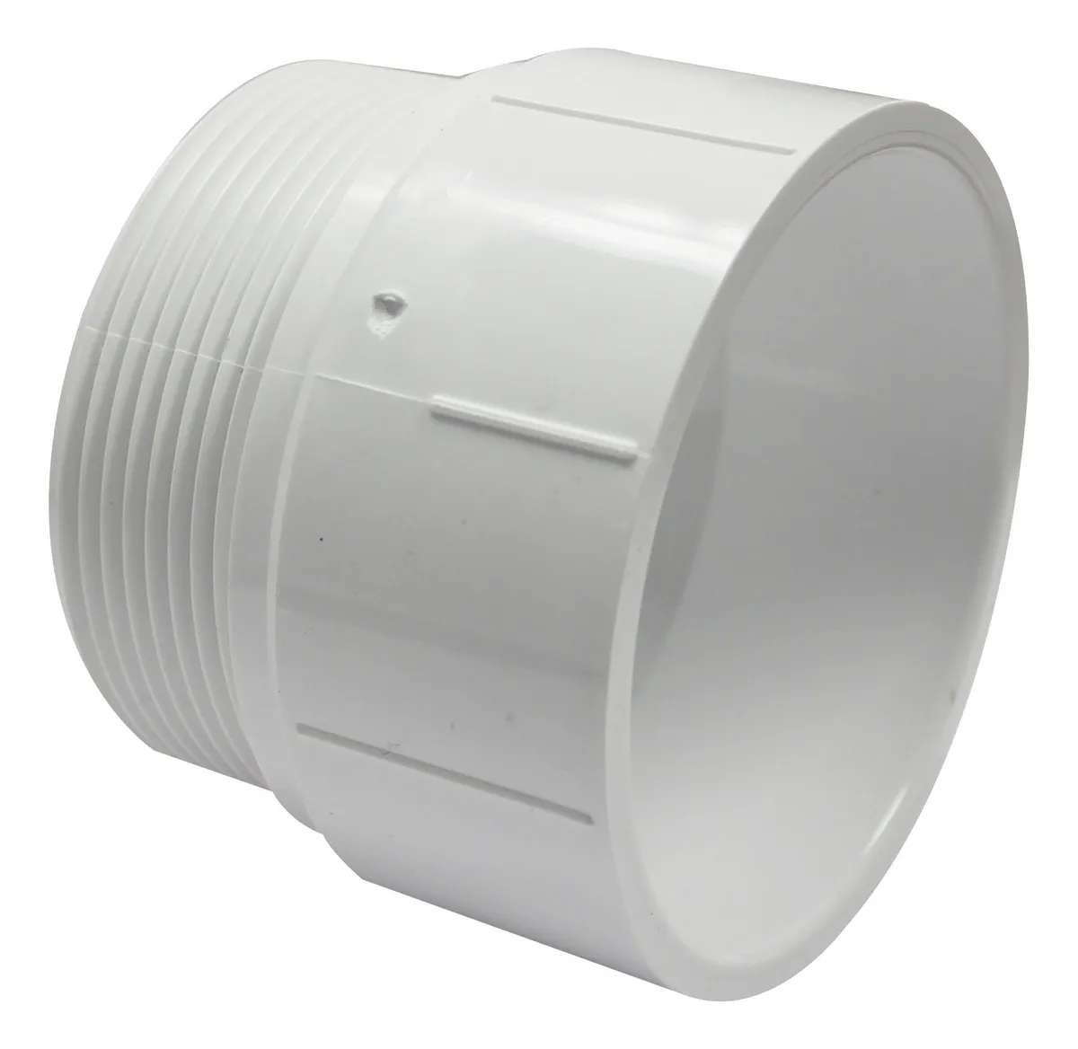 Adaptador Macho PVC DWV 3 Pulgadas para Desagüe y Ventilación - Conector Rígido Blanco de Alta Resistencia para Tuberías