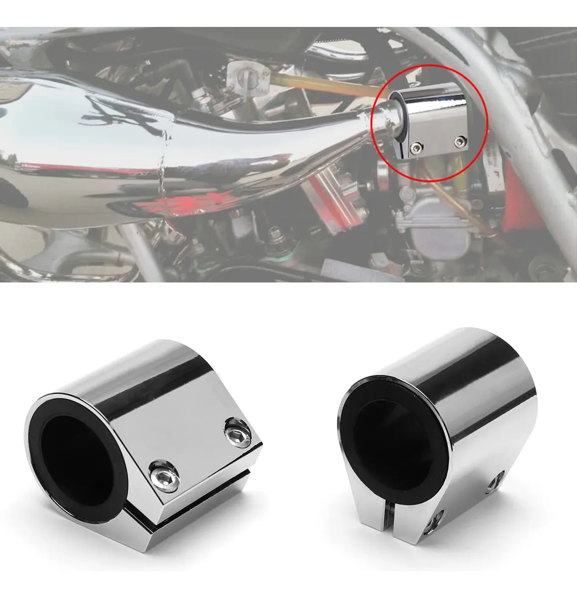 Abrazadera de Manguito para Escape de Alta Temperatura - Kit de 2 Piezas para Reparación y Sellado Profesional