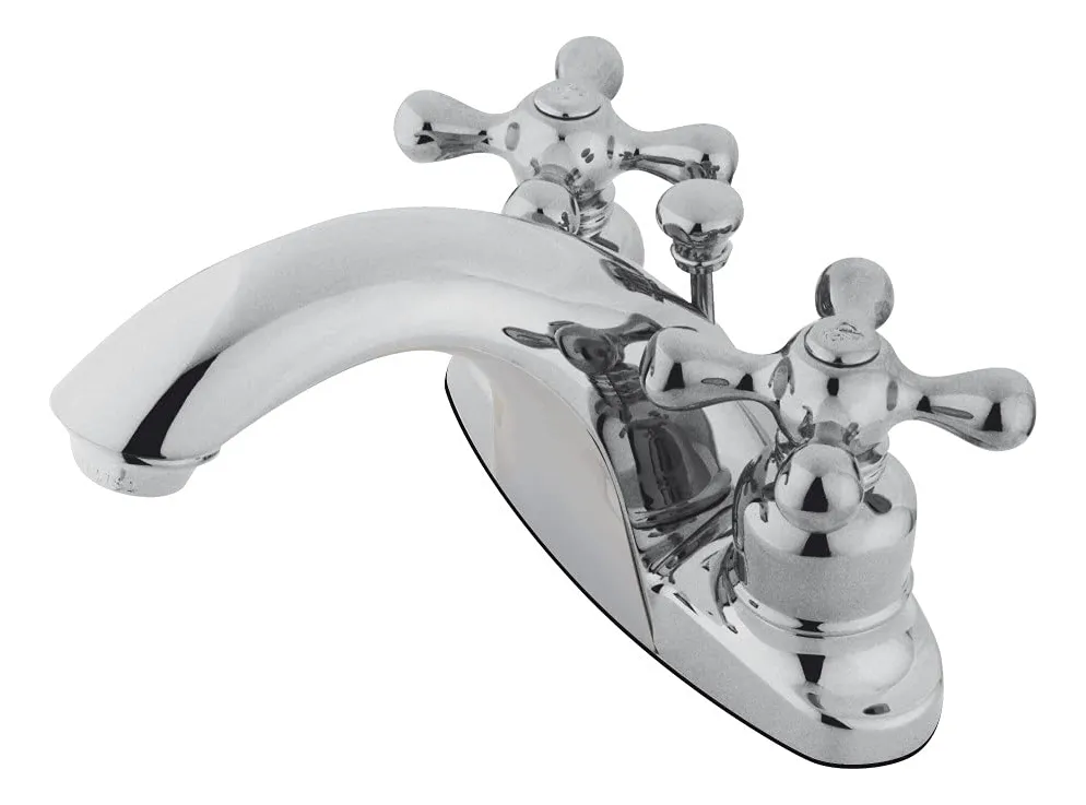 Juego de Llaves para Lavabo Centro Inglés Cromo Pulido | Grifería Elegante y Duradera para Baño | Acabado Brillante de Alta Calidad