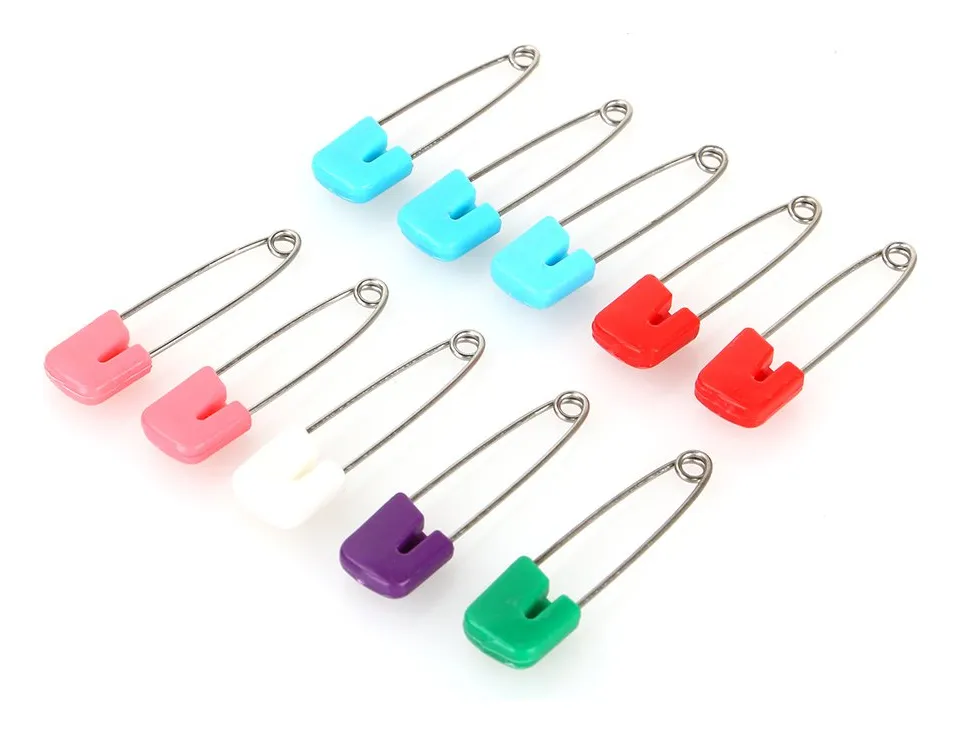 Alfileres de Seguridad para Pañales de Bebé - Pack 10 Unidades Resistentes y Seguros para un Cuidado Confiable del Bebé