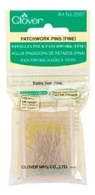 100 Alfileres Extra Finos para Patchwork Clover - Cabeza de Vid, Perfectos para Costura y Manualidades de Precisión | Alfileres Patchwork