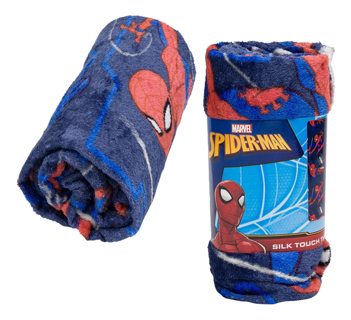 Manta Infantil de Seda Azul Spiderman Original 91898 | Suave y Cómoda para Niños | 150x200 cm | Regalo Perfecto Spiderman