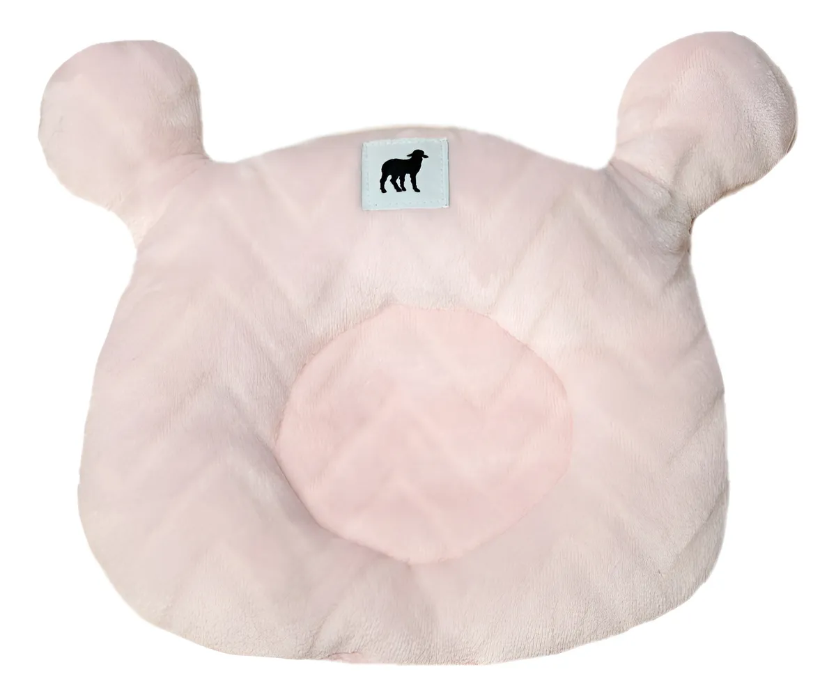 Almohada Moldeadora Bebé Zig Zag Rosa Suave Transpirable | Soporte Cabeza Bebé | Algodón Hipoalergénico para Prevención Plagiocefalia Infantil