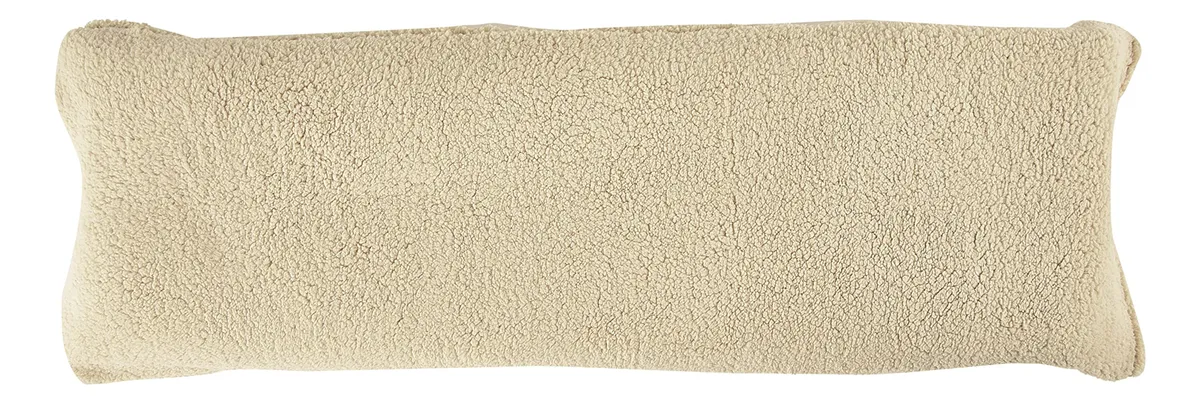 Funda de Almohada Corporal Sherpa Larga para Cuerpo - Tacto Suave y Cálido - Color Marfil - Diseño Versátil y Decorativo para Sofá y Cama