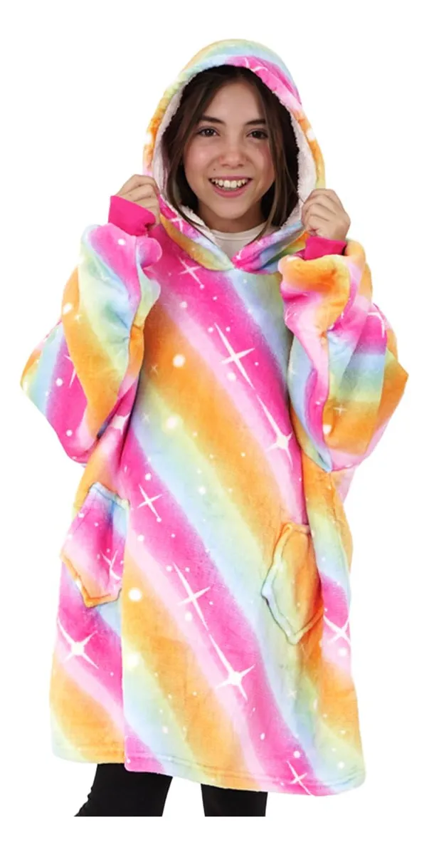 Manta con Capucha Oversize Suave Portátil para Niños y Niñas | Perfecta para Hogar y Viajes | Amplia y Cómoda | [Nombre del Diseño] - [Color]