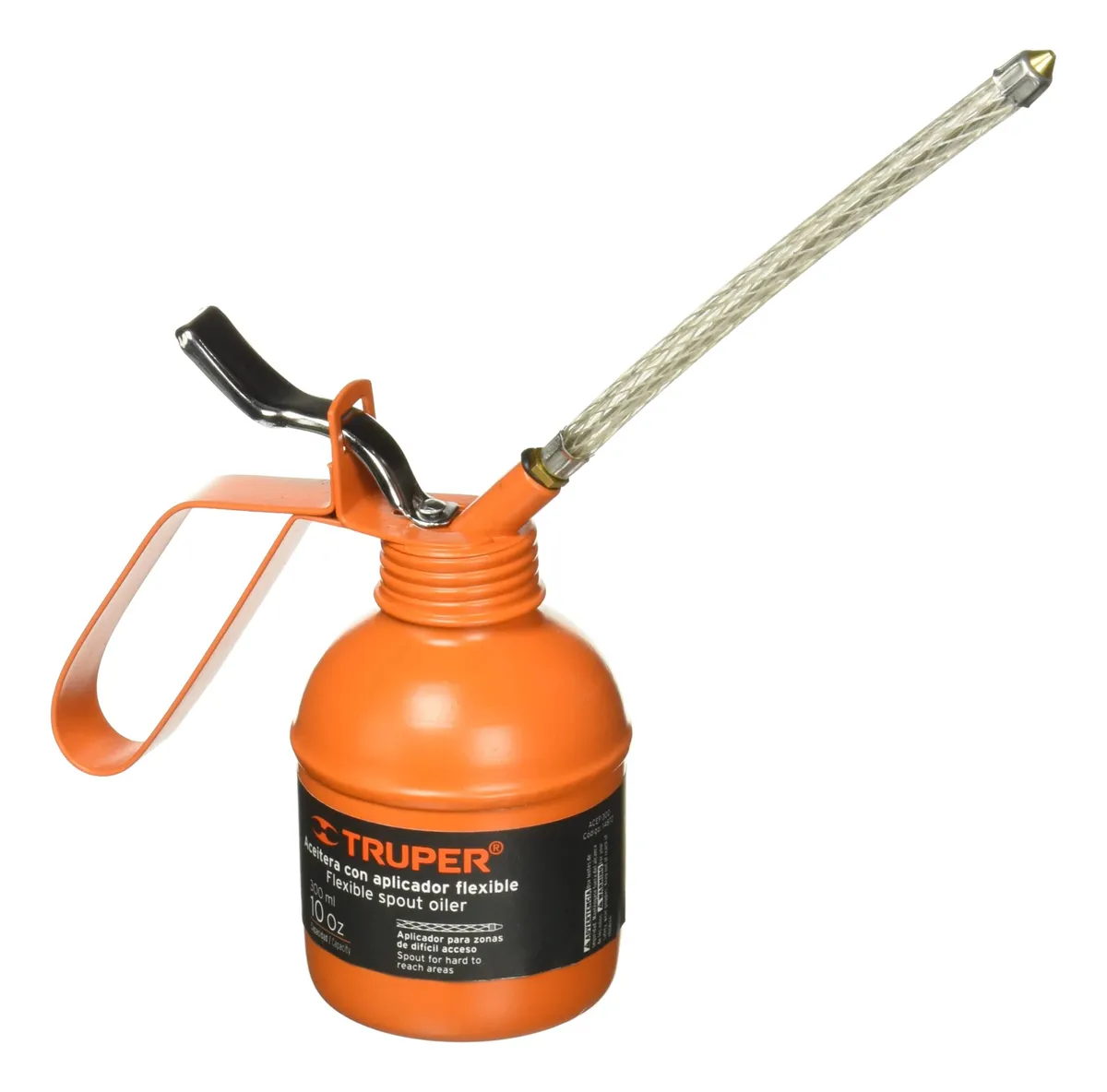 Aceitera con Aplicador Flexible Truper 300ml - Ideal para Lubricación y Mantenimiento Preciso | Herramienta Versátil para Hogar y Taller