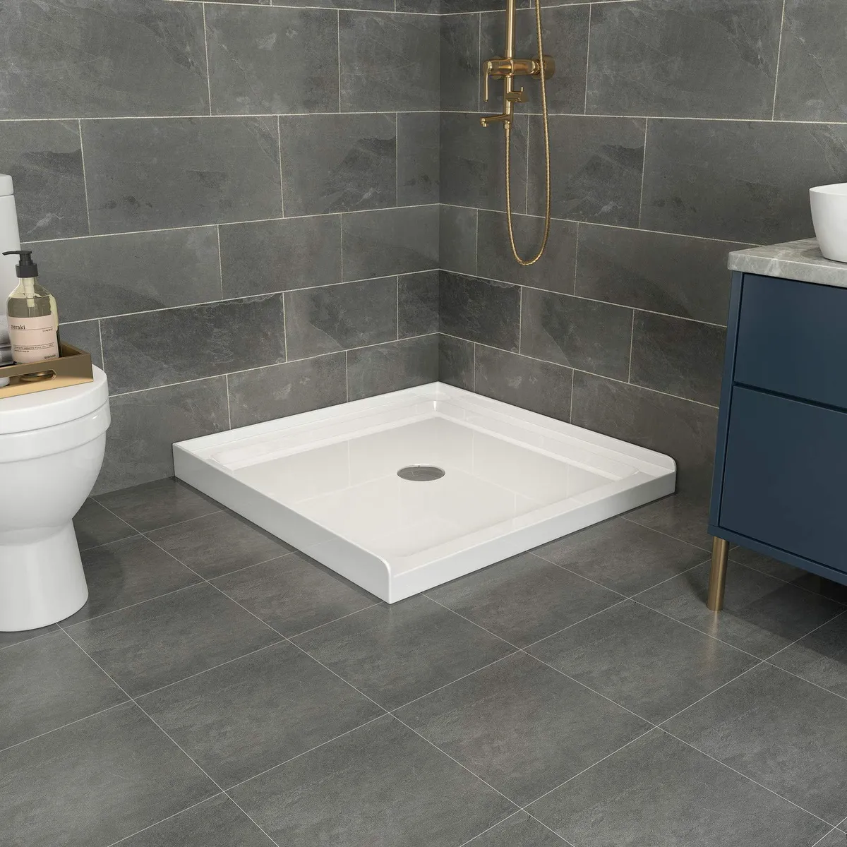 Base de Ducha Rectangular Blanca con Umbral Central | Diseño Moderno y Duradero para tu Baño | Instalación Sencilla y Estilosa