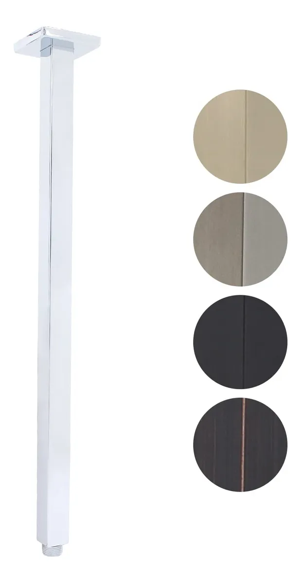 Brazo de Ducha Extensor Cuadrado con Brida para Montaje en Techo - Ajuste y Estilo Moderno para tu Baño