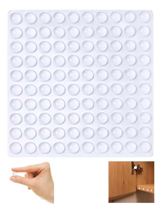 100 Piezas Almohadillas Autoadhesivas Para Muebles y Gabinetes: Protege Pisos y Reduce Ruido - Antideslizantes y Fáciles de Aplicar