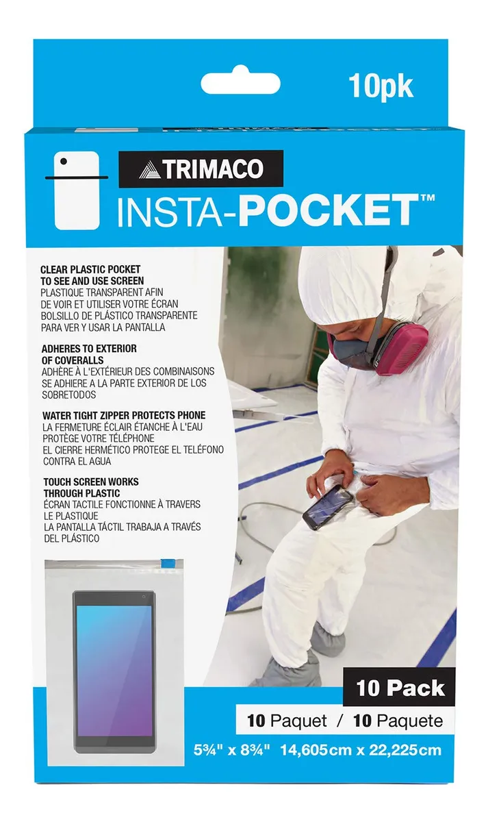 Funda Insta Pocket Trimaco 14100 Transparente para Protección y Organización - Talla Única Universal, Diseño Elegante y Funcional
