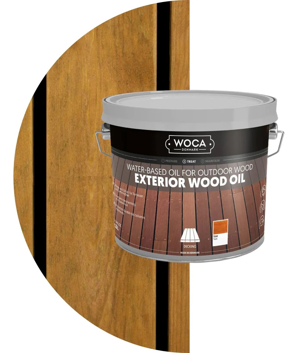 Aceite para Madera Exterior Ecológico Base Agua - Protección Duradera para Muebles de Teca y Terrazas - Acabado Natural y Resistente a la Intemperie